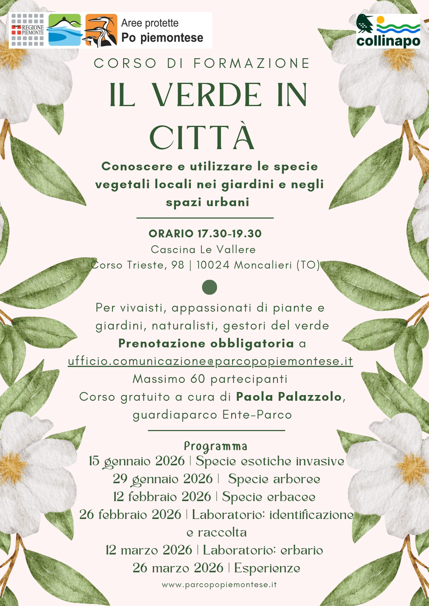 Il Verde in città: conoscere e utilizzare le specie vegetali locali nei giardini e negli spazi verdi urbani 